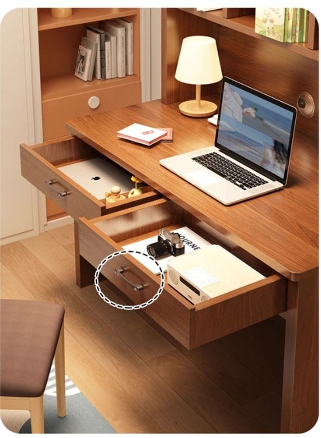 إن كي أكس طاولة كمبيوتر حديثة متعددة الوظائف ومحطة عمل للكتابة والمكتب المنزلي مع أرفف تخزين 80 سم - Image 4